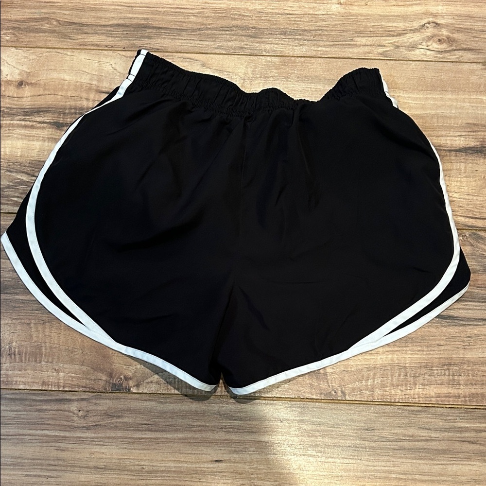 Nike Women's Black and White Athletic Shorts - Picture 2 of 2